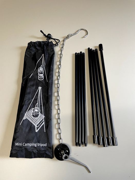 Nowy Składany Trójnóg Ogniskowy Turystyczny | Mini Tripod Kociołek (2680)