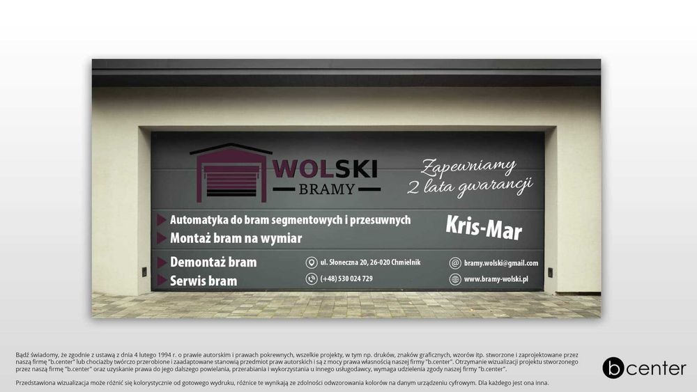 Bramy garażowe segmentowe montaż serwis automatyka