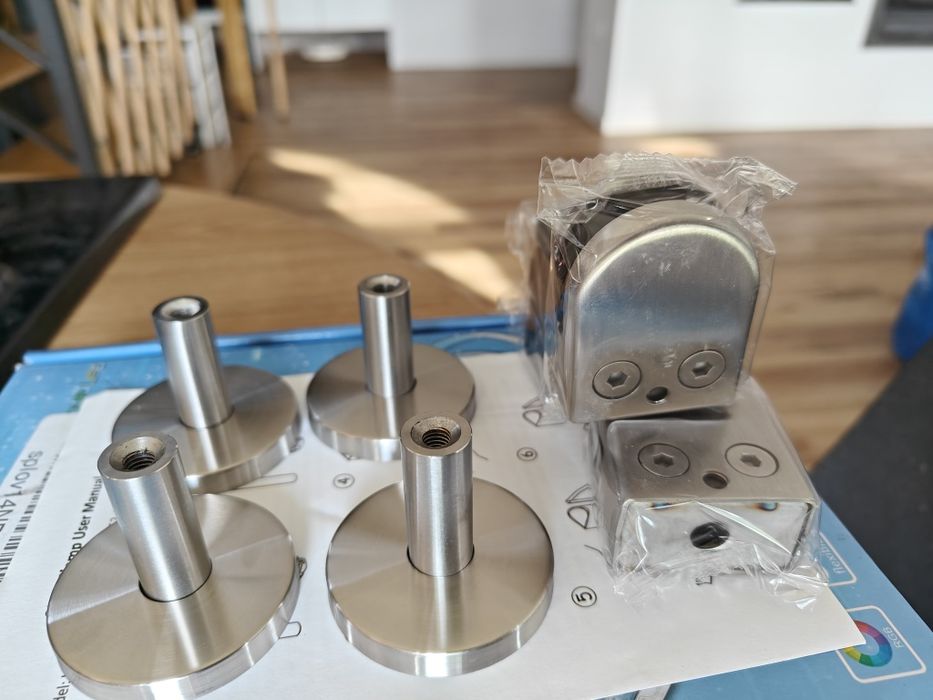 Suporte de vidro - aço inoxidável 304 ajustável braçadeiras para vidro