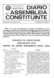 Diário da Assembleia Constituinte - 50 anos (1975)