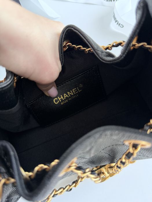 Сумка Chanel 25 Mini чорна, біла