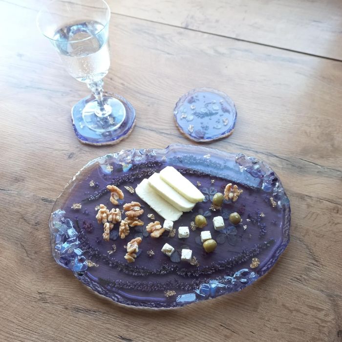 Rękodzieło Podkładki z żywicy epoksydowej ręcznie wykonane handmade