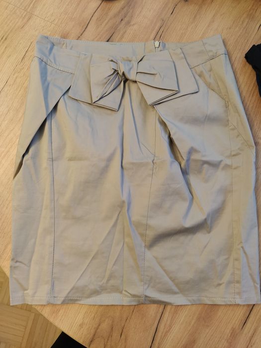 3 spódnice zestaw czarna,biała i beżowa