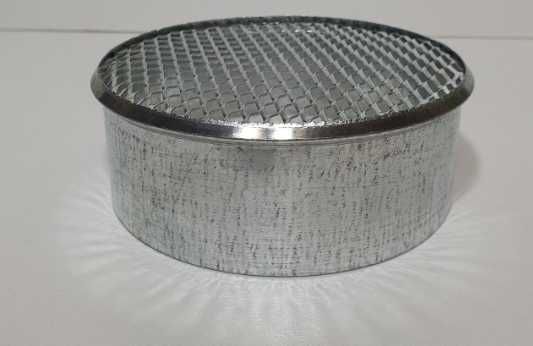 Заглушка вентиляційна 120 мм з сіткою оцінкована