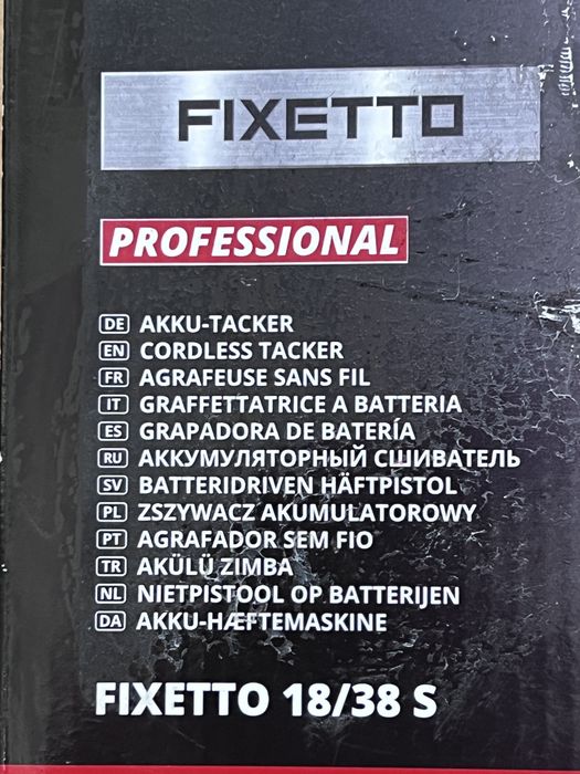 Agrafador Sem Fios Einhell FIXETTO 18/38 S 18V – Novo e Selado