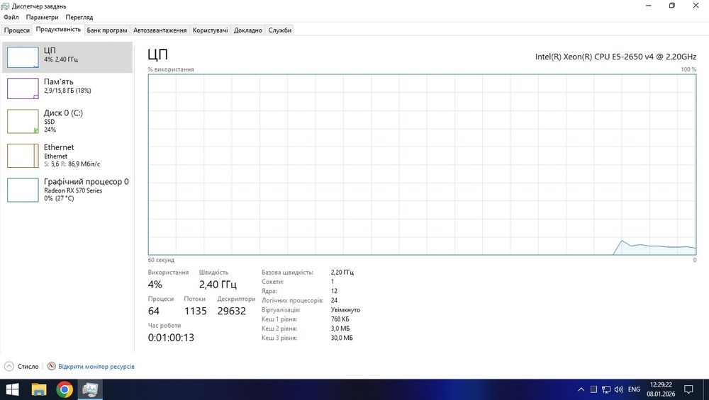 Ігровий Комп'ютер 12 ядер ПК 16GB RAM Відеокарта  RX 570