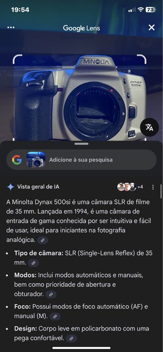 Câmera Minolta Dynax 500si