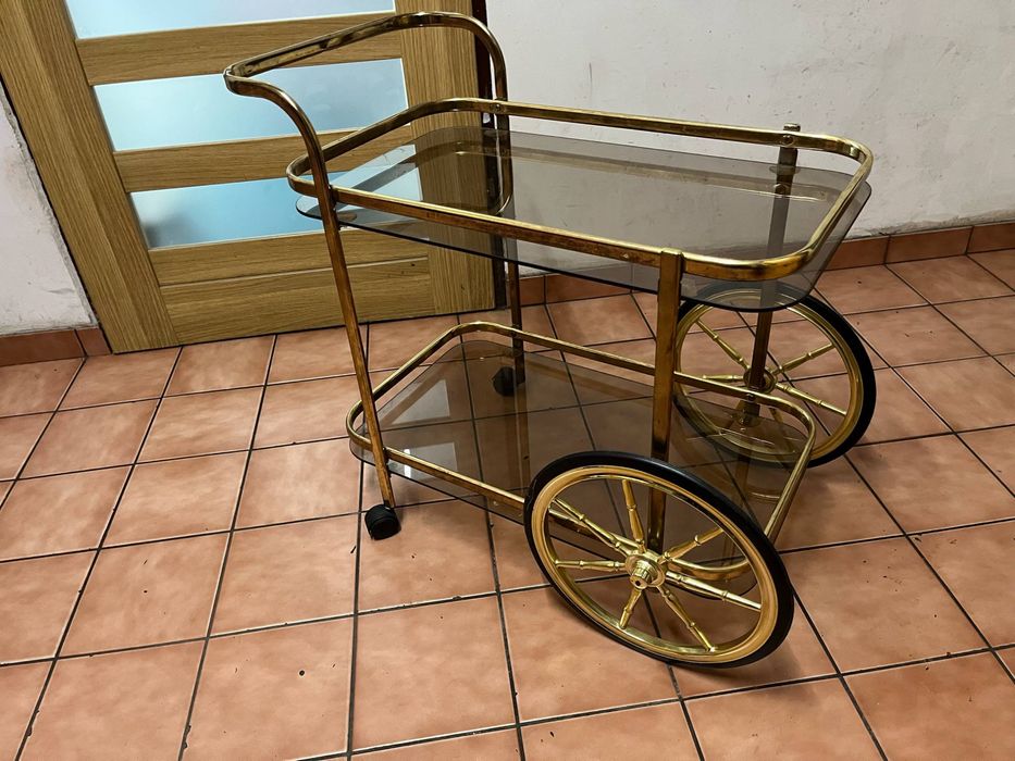 Barek wózek mosiężny lata 70/80