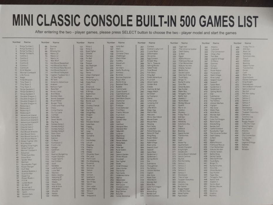 Consola com 500 jogos