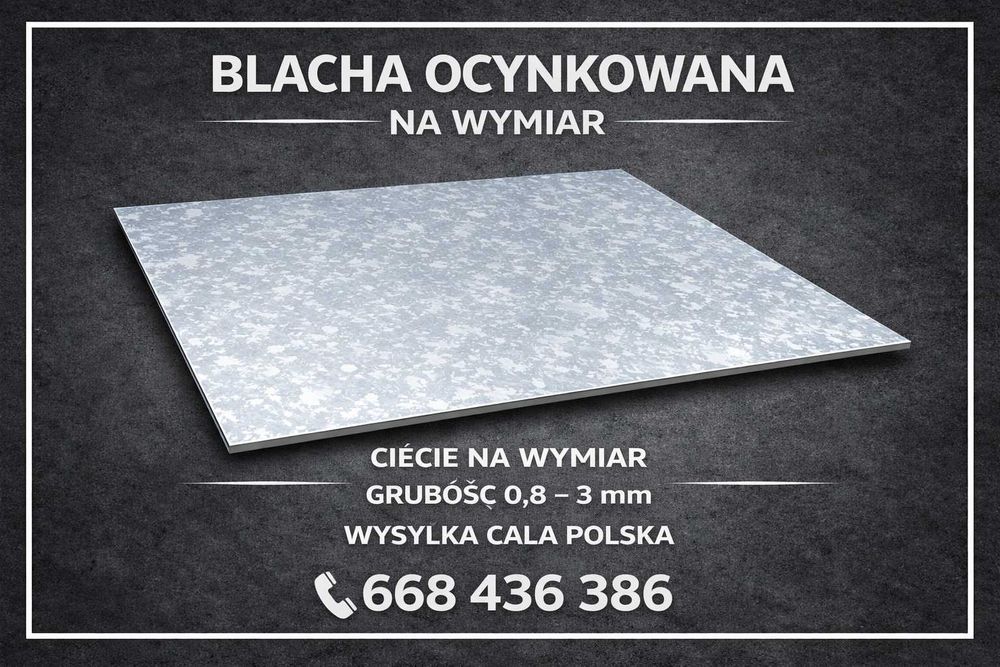 Blacha Ocynkowana stalowa cięcie i gięcie na wymiar wysyłka
