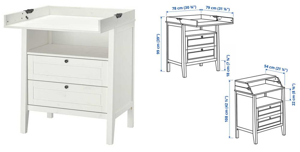Móvel SUNDVIK – Trocador/Cómoda, Branco