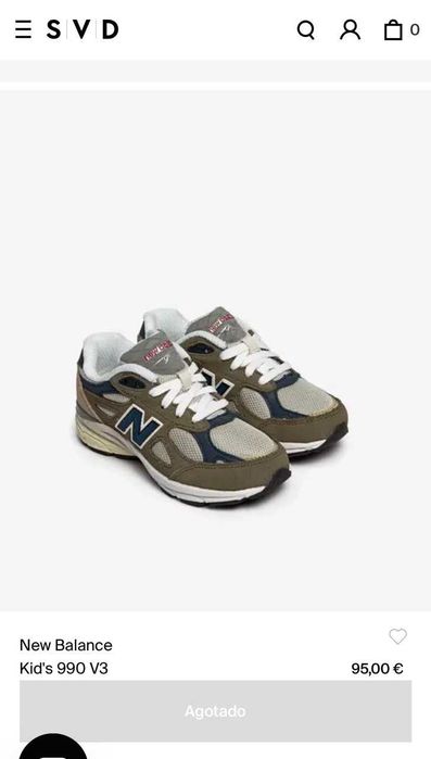 Дитячі кросівки New balance 990 V3 infant розмір 21