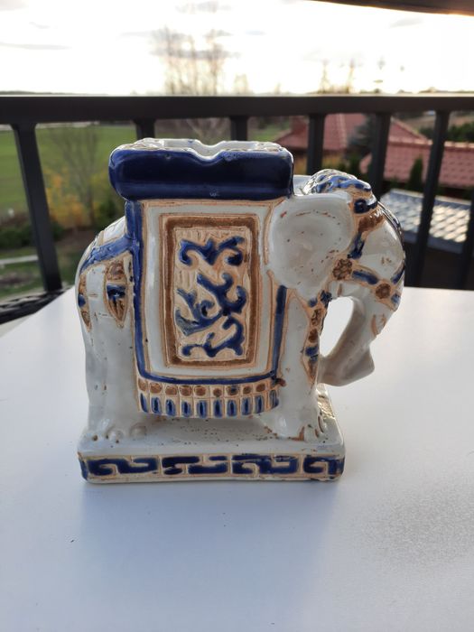 Ceramiczny słoń, figurka  vintage