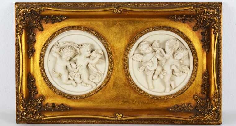Quadro antigo com gatos