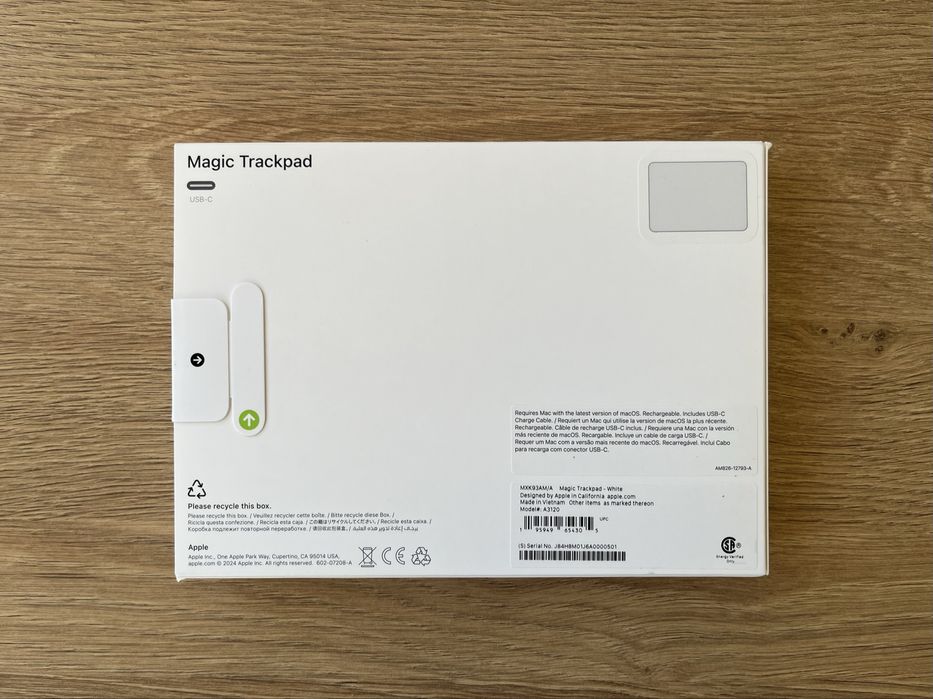 Apple Magic Trackpad（USB-C）Multi-Touch対応 Magic Trackpad（USB‑C）- ホワイト（Multi-Touch対応） - Apple