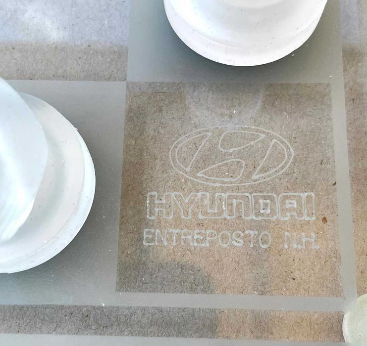 JOGO XADREZ EM VIDRO (NOVO)  35,5cm x 35,5cm