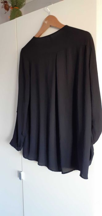 H & M ,Bluzka ,koszula czarna satyna, rozmiar M 38