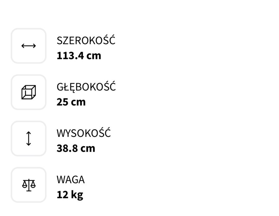 Półko regał meblik bialy nowy