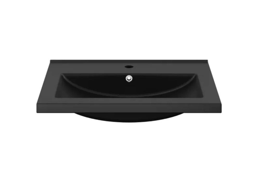 Lavatório Cerâmico Preto mate 80cm