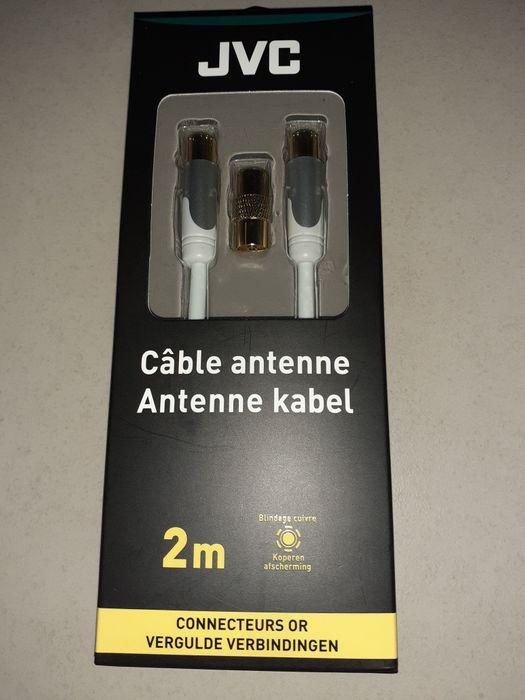 Cabo coaxial JVC M/M com adaptador