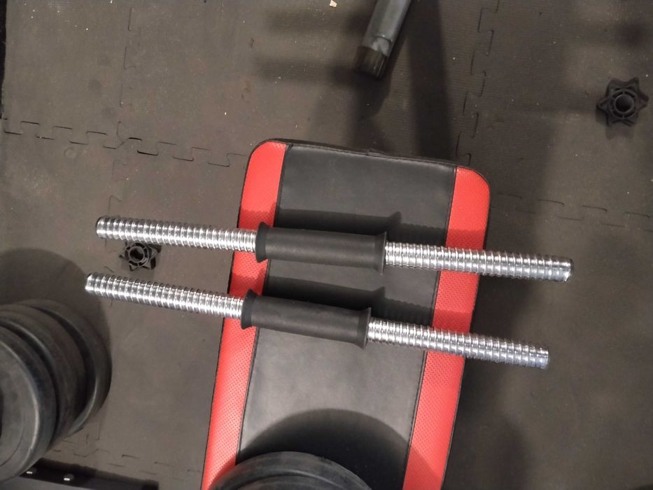 Siłownia domowa, 2 ławeczki, hantle, gryfy. obciążenie bitumiczne!