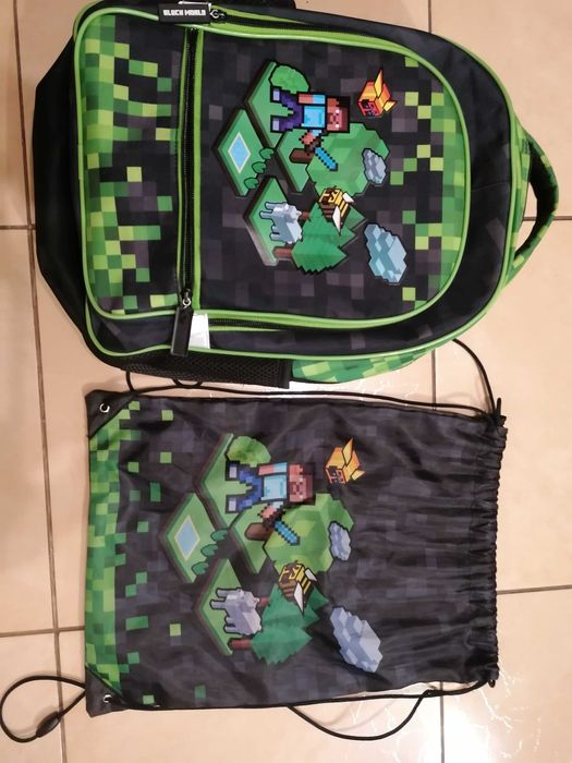 Minecraft plecak szkolny + worek
