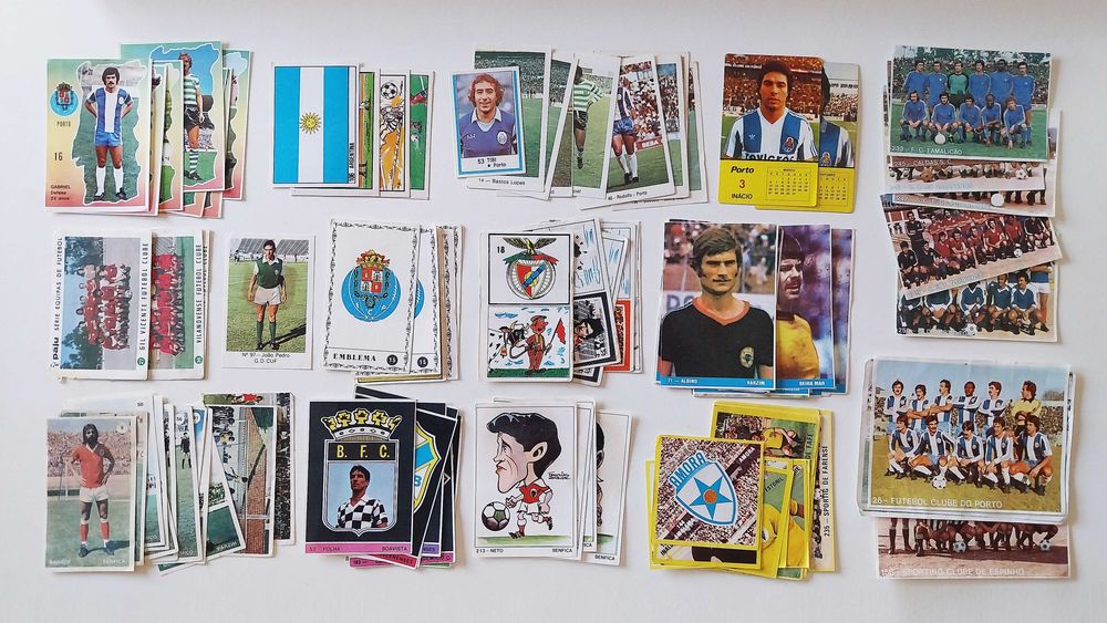98 cromos antigos (80 diferentes) FUTEBOL | edições portuguesas lote ou venda avulso