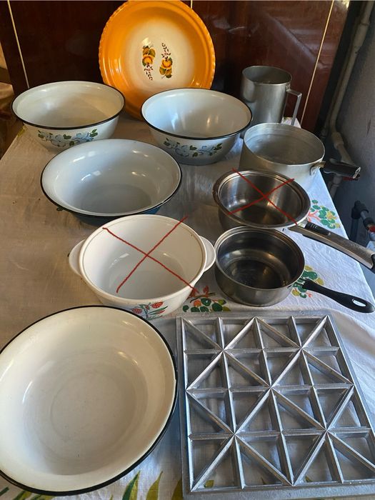 Посуда СССР:подносы,блюда,корзинки,чаши,миски,противень,бокалы,ложки