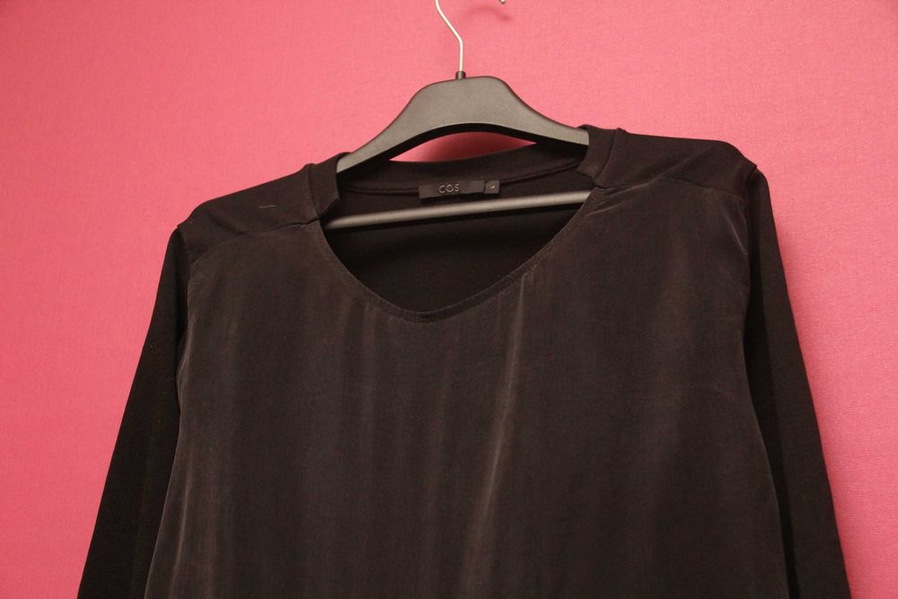 COS L блуза из хлопка и cupro