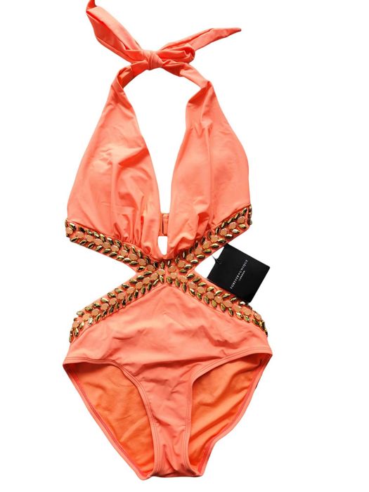 Nowy pomarańczowy strój kostium kąpielowy 36,S monokini Forever Unique
