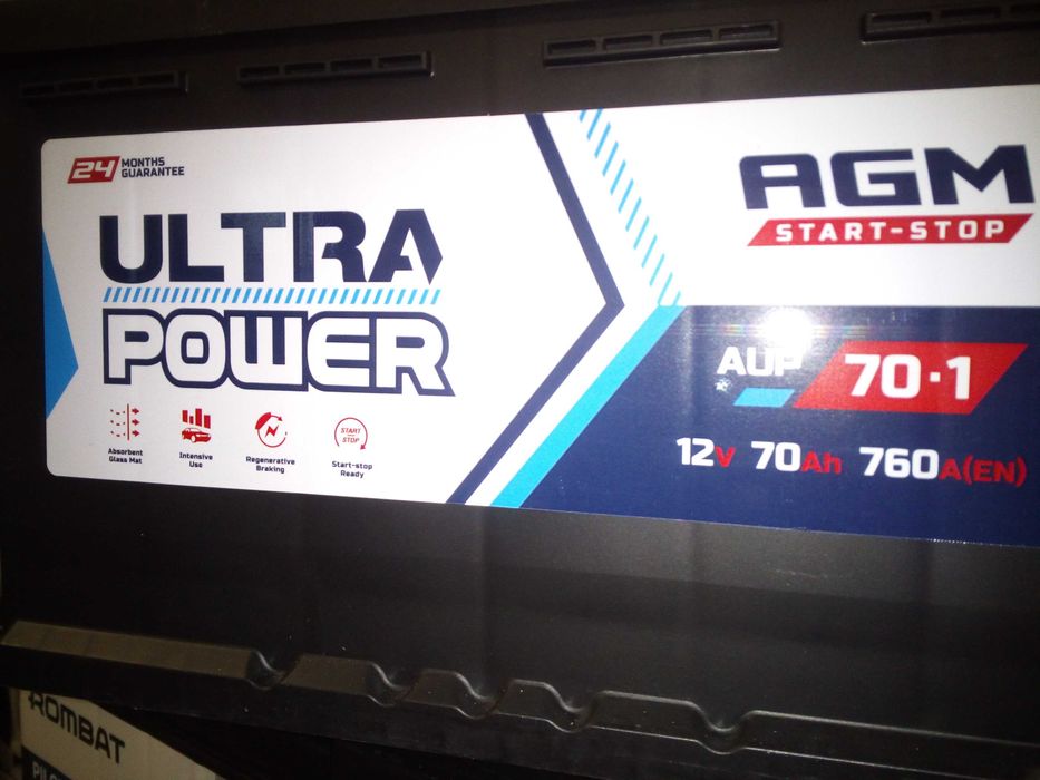Akumulator 12V 70Ah/760A AGM Ultra Power Kielce-dowóz gratis!!!