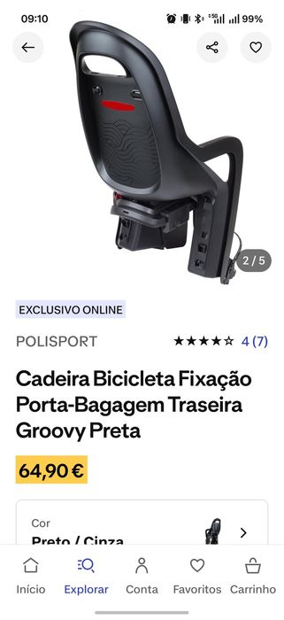 Cadeira de criança para bicicleta