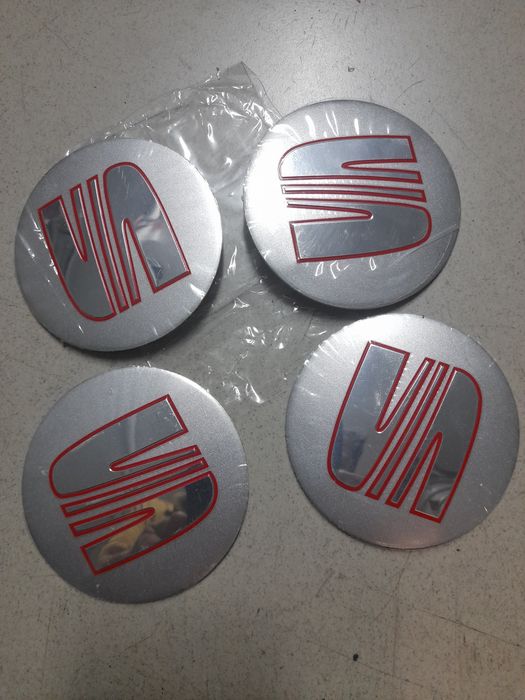 Símbolos Logótipos 90mm emblemas centros jante tampas colar VW Seat