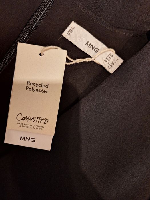 Mango, damska sukienka mała czarna, r. S