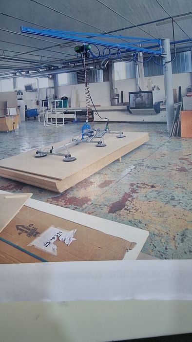 Grua com 4 ventosas ideal para placas mecânica