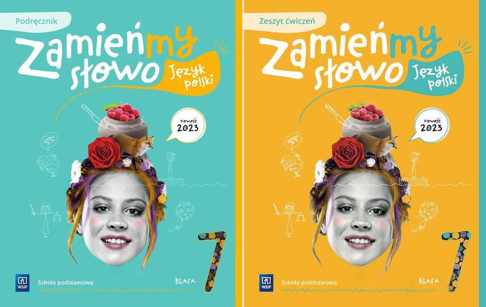 Zamieńmy Słowo 7 J. Polski Podręcznik + ćwiczenia nowe zestaw