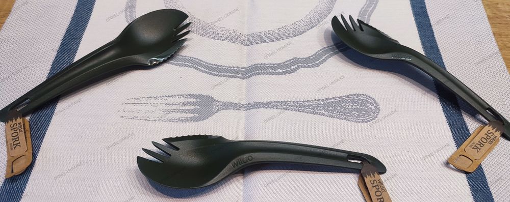 набор 3 в 1 WILDO SPORK вилка ложка нож олива 14627001 NZ-WSK-PP