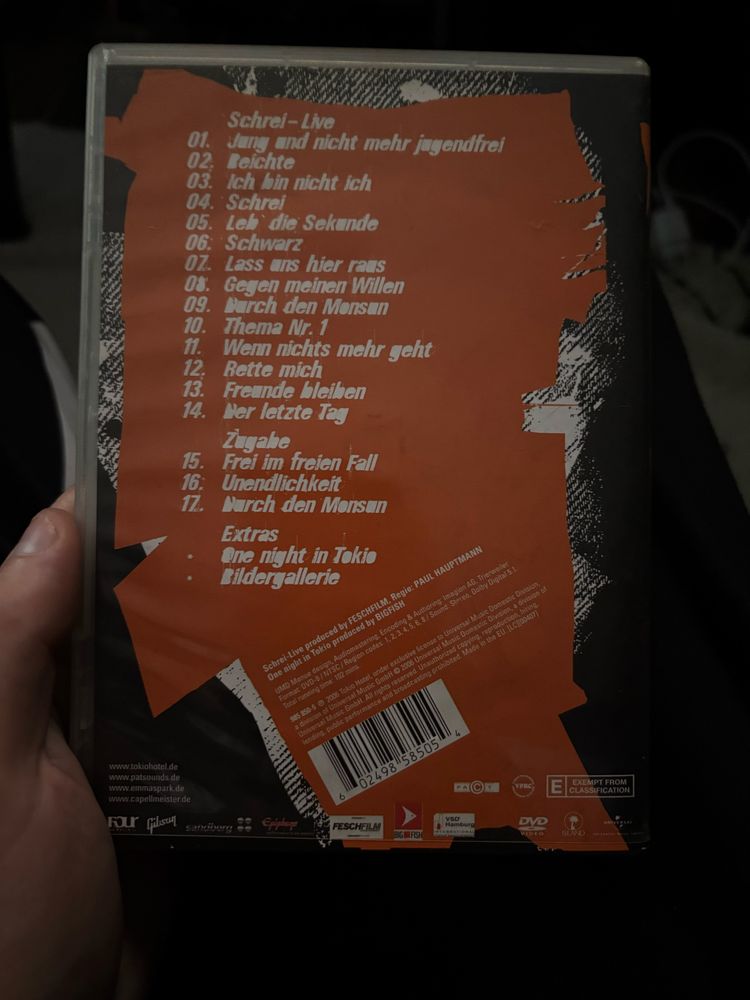 TOKIO HOTEL トキオ・ホテル　Schrei Live ライブDVD Tokio hotel schrei- Live dvd Czerwionka-Leszczyny • OLX.pl