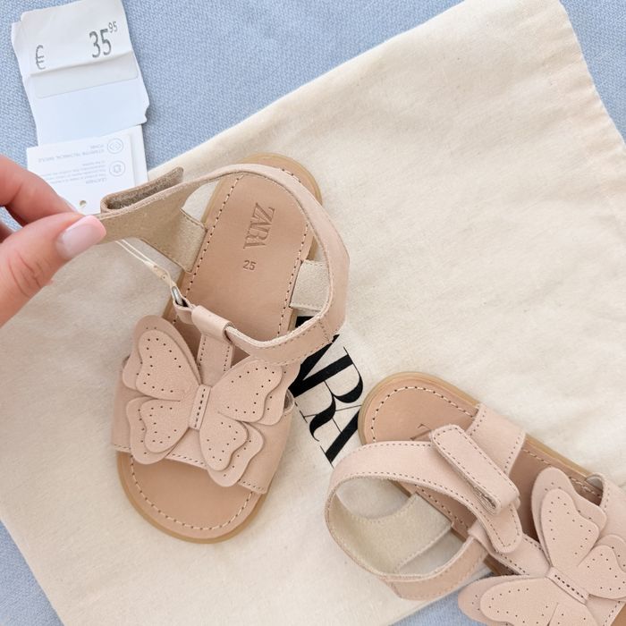 Босоніжки Zara barefoot 25 розмір натуральна шкіра