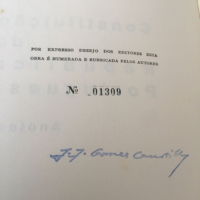 1a ediçao Constituição da República Portuguesa 1978
