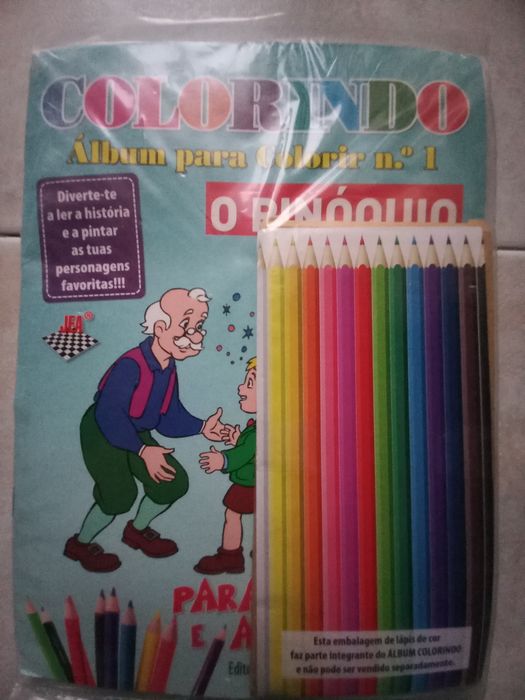 Livros para colorir NOVOS com lápis com várias cores