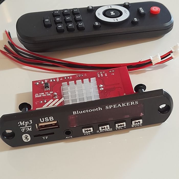 Bluetooth 5.0 мр3 модуль, декодер усилитель 2*60W. USB модуль FM AUX + пульт