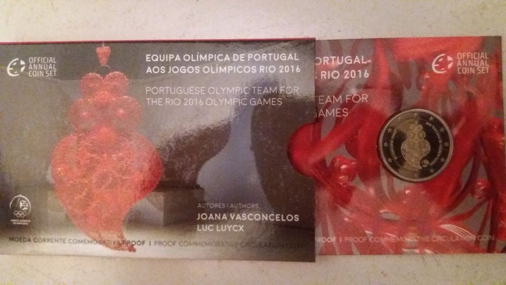 Moeda 2 euros coleção equipa olimpica de Portugal aos jogos olímpicos