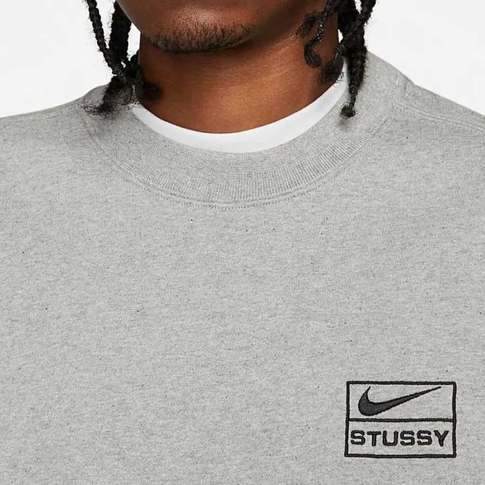 Світшот NIKE X STUSSY Wash Crew Sweat Grey \ Black
