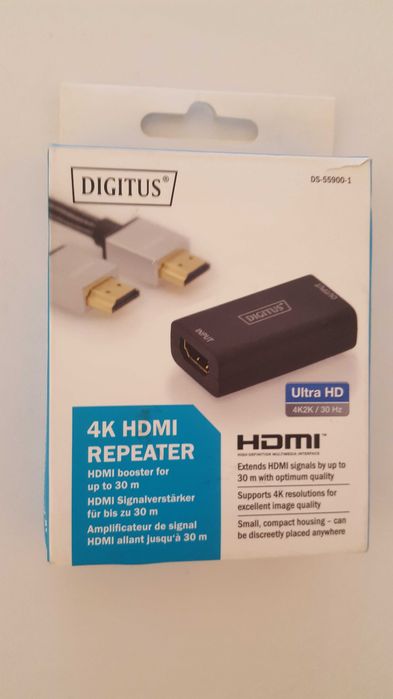 Підсилювач адаптер сигналу 4K HDMI HDCP Digitus