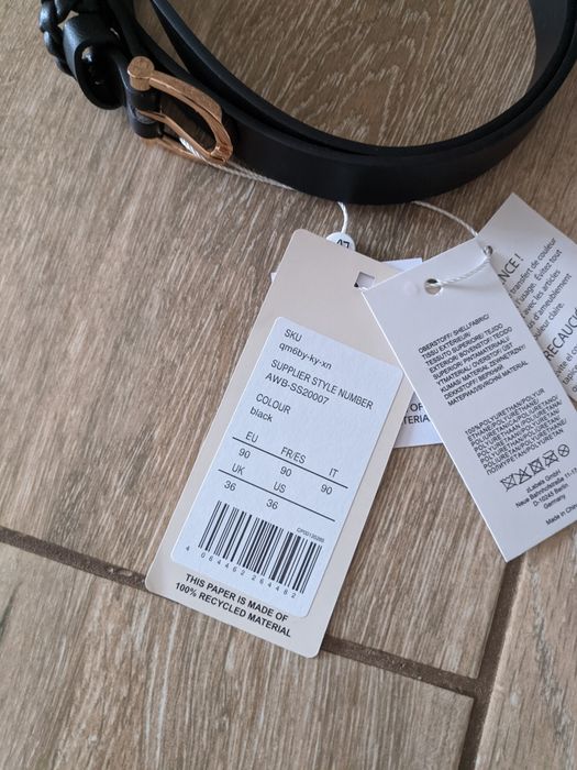 Nowy czarny pasek rozmiar 90