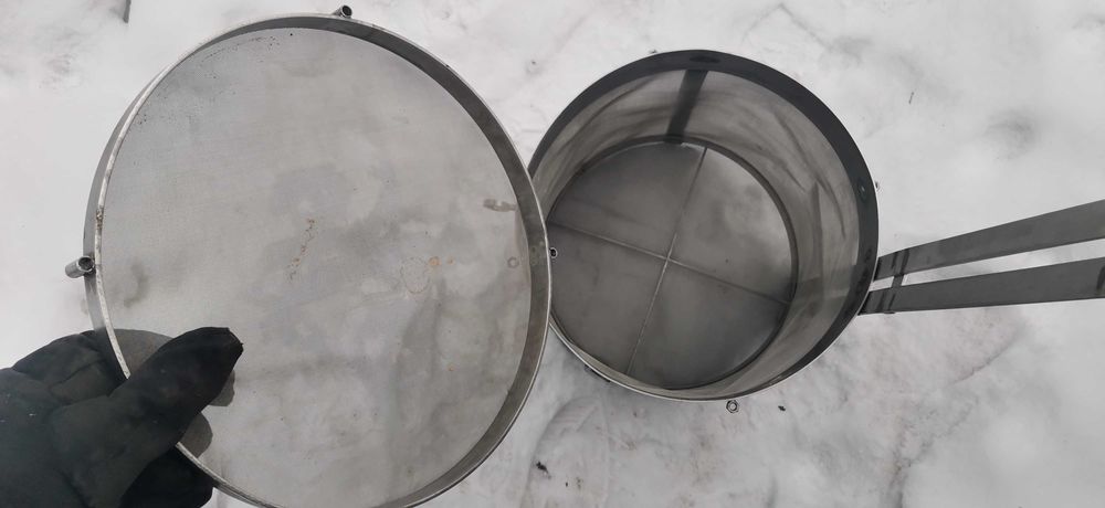 Kosz filtr nierdzewny 30x30 z zakryciem