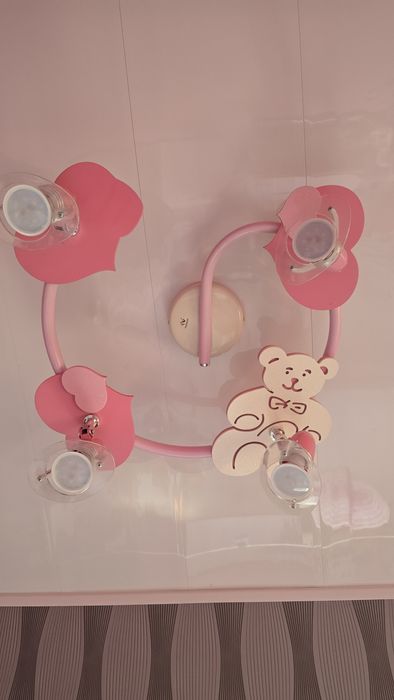 Zestaw 3 lampek dla dziewczynki z misiem