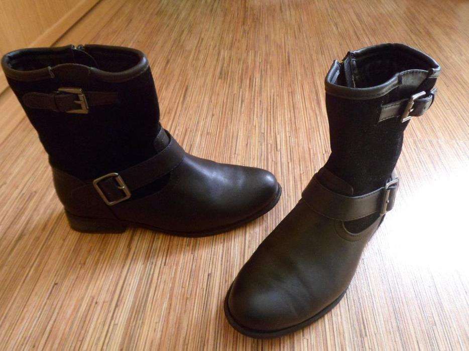 Botas Pretas Pele, 37