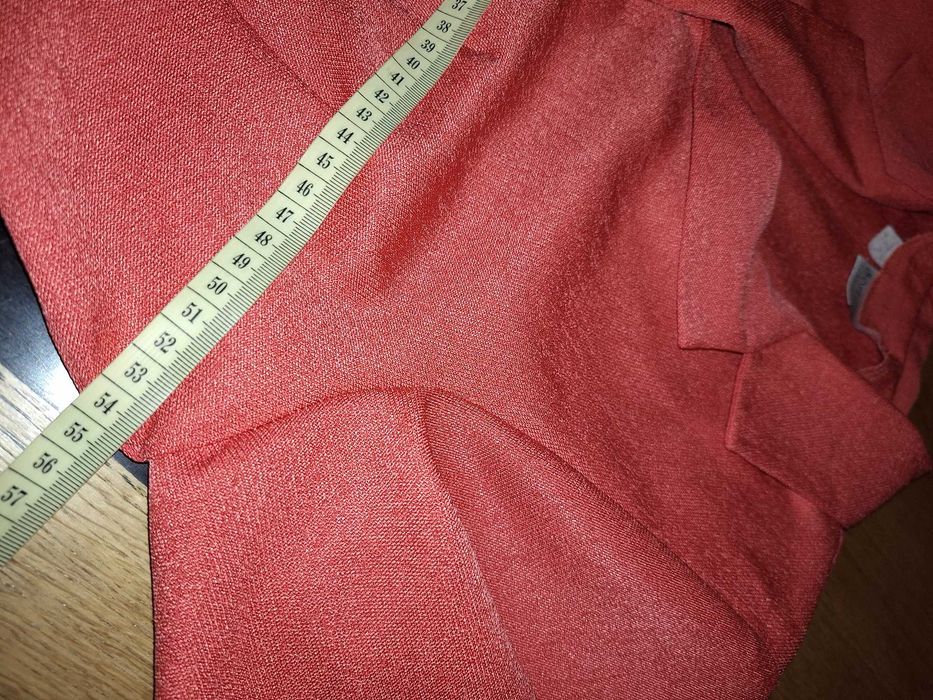 Żakiet marynarka roz 46 len malinowy